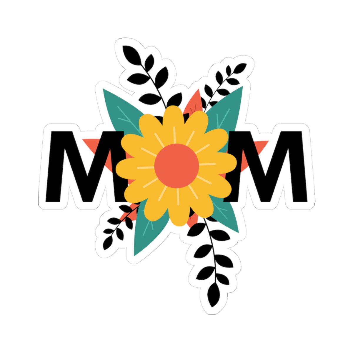 Flower mom sticker