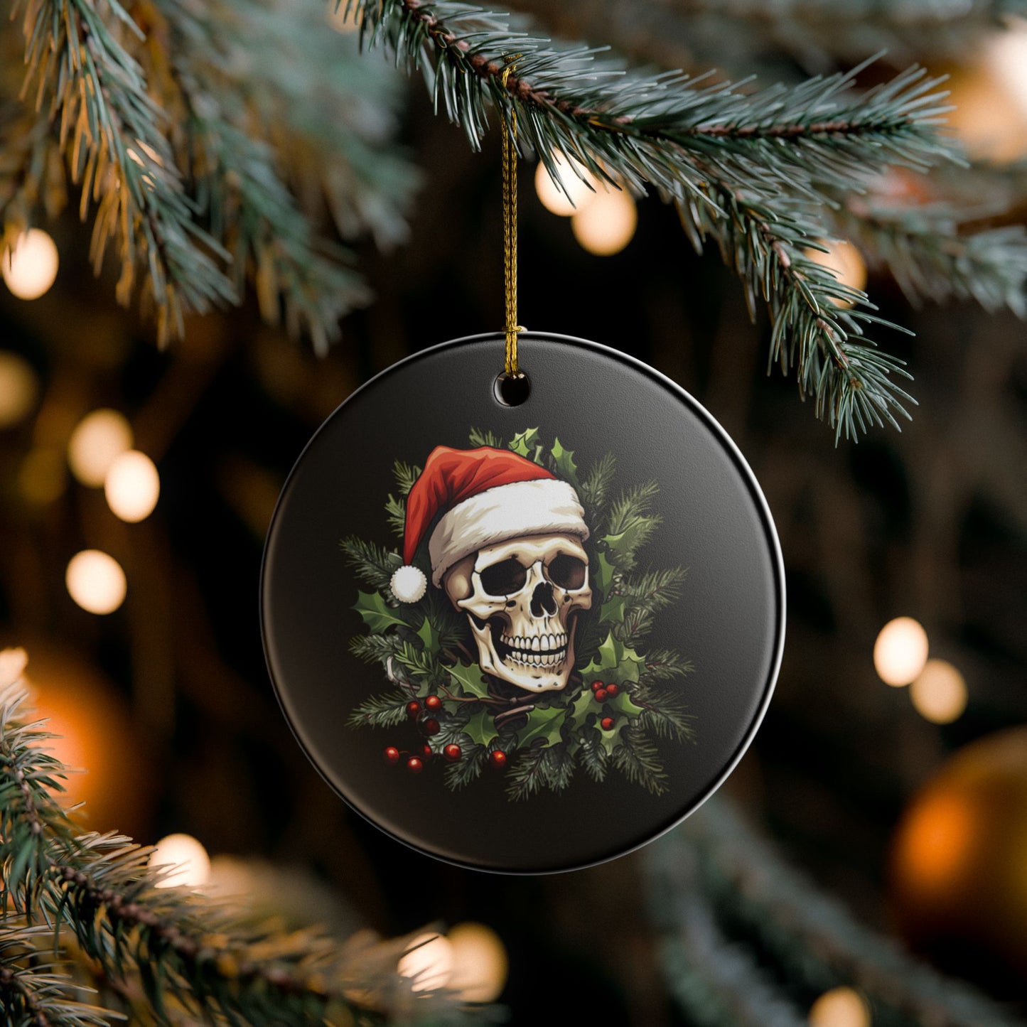 Skull Ceramic Ornament