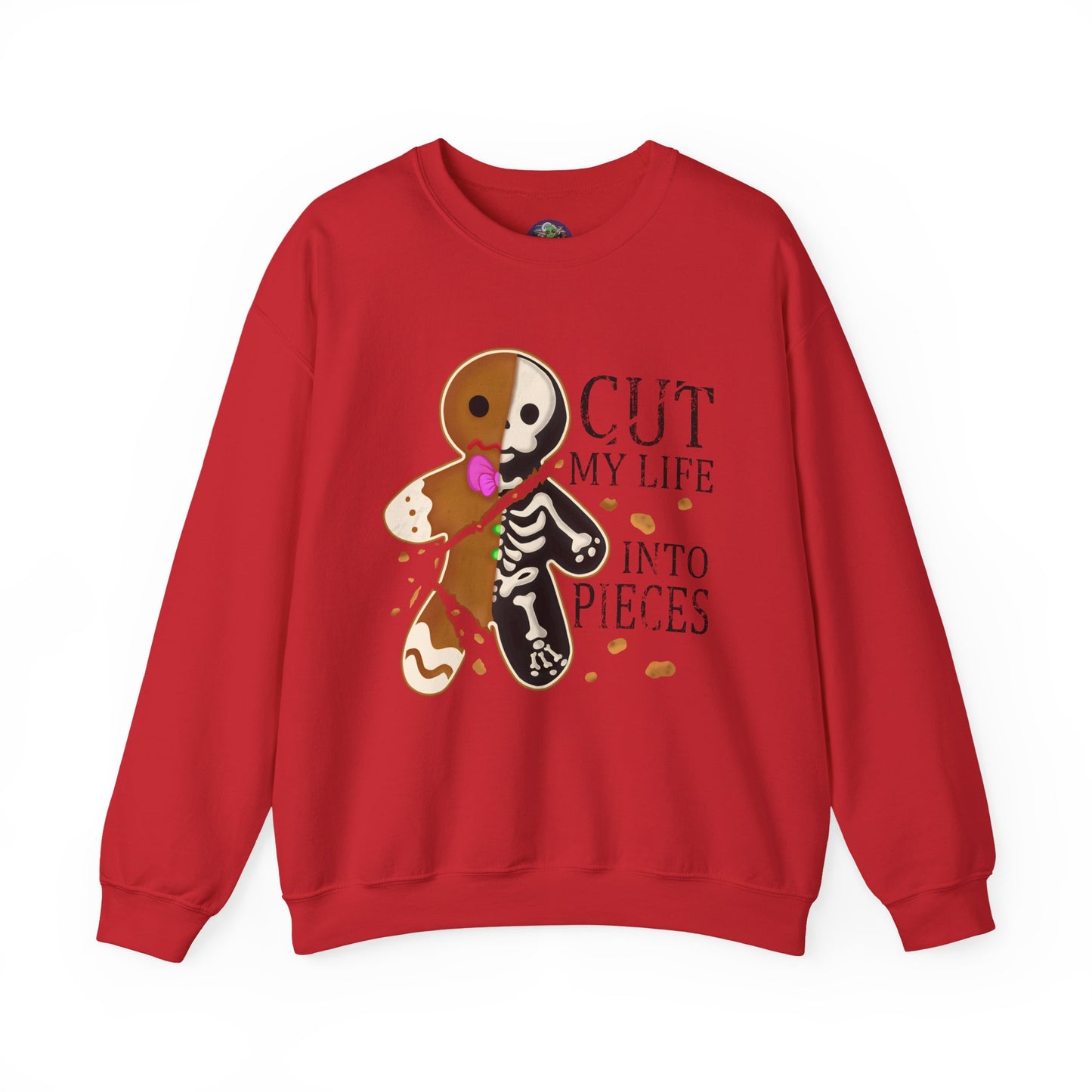 Gingerbread Skeleton 'Cut My Life Into Pieces' Sweatshirt