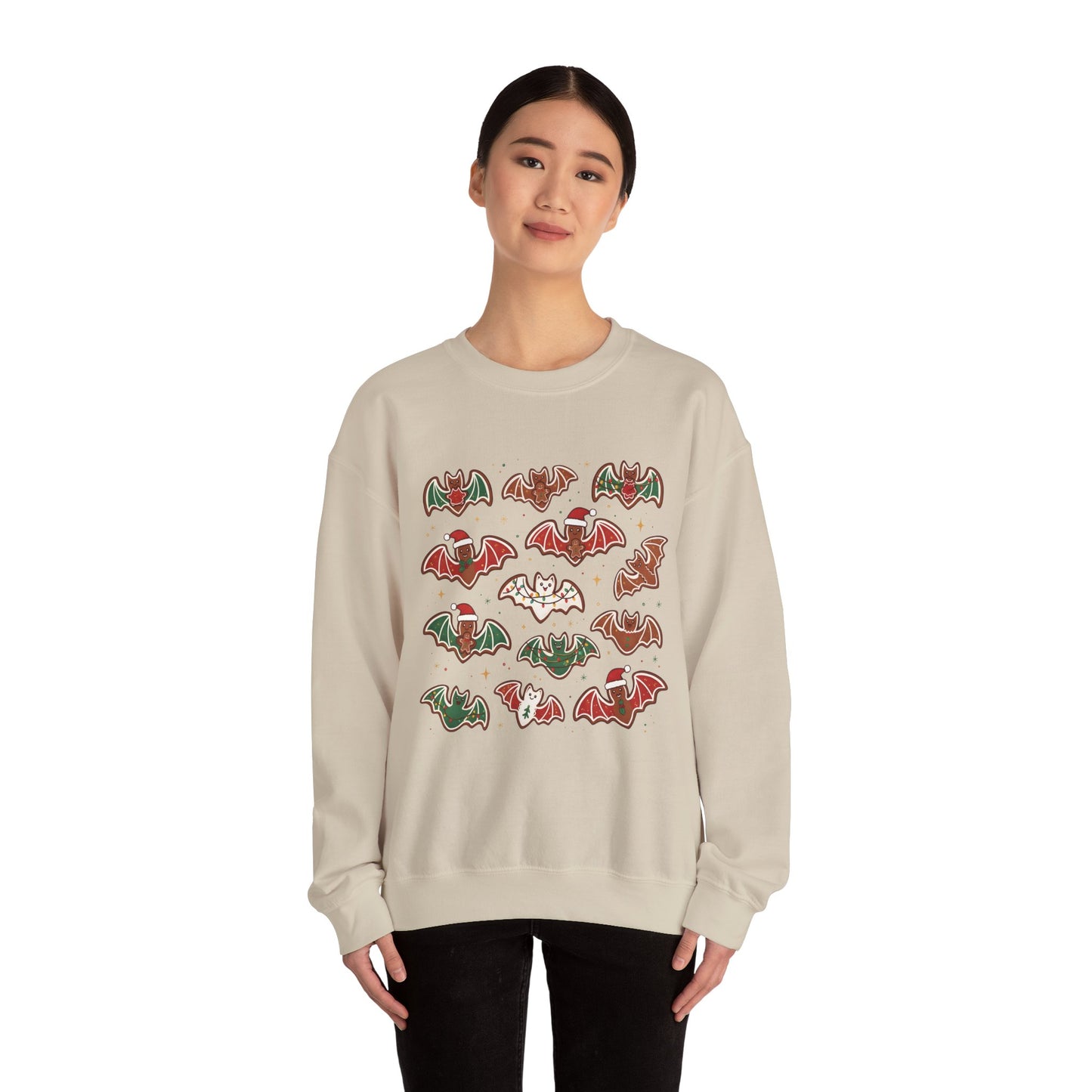 Festive Christmas & Halloween Bats Sweatshirt