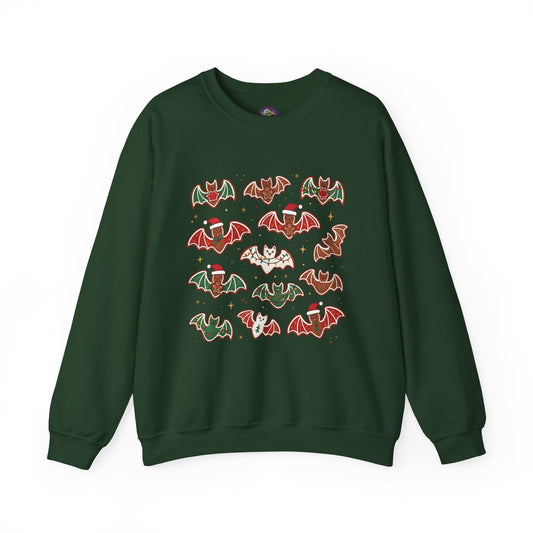 Festive Christmas & Halloween Bats Sweatshirt