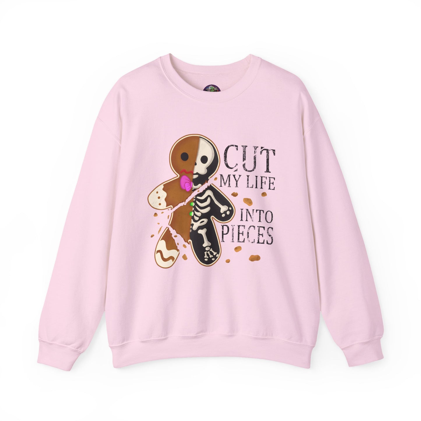 Gingerbread Skeleton 'Cut My Life Into Pieces' Sweatshirt
